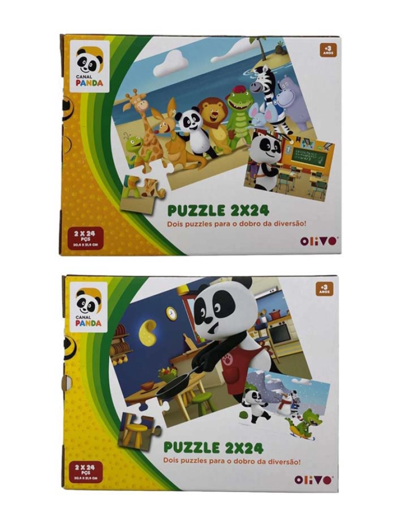 Panda - Panda - Puzzles 2X24Xpcs  27M - Sortido