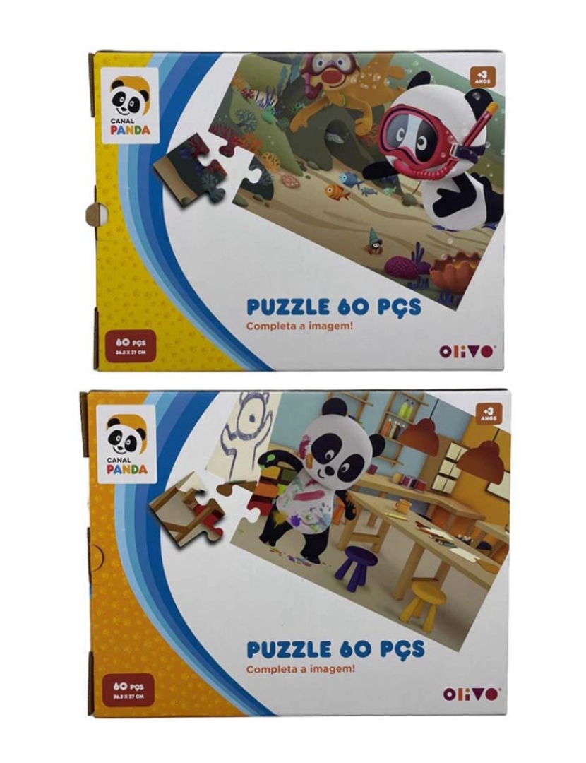 Panda - Panda - Puzzles 60 Pcs  26M - Sortido