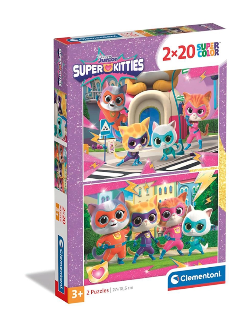 Clementoni - 2X20 SUPER KITTIES DISNEY 24811