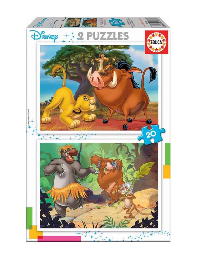 Educa - 2 X 20 DISNEY ANIMAIS 18103