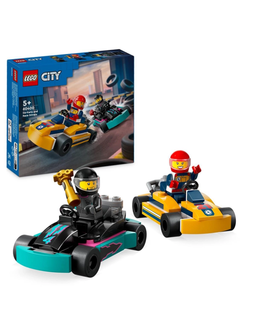 Lego - LEGO CITY CARROS DE KARTING E PILOTOS 60400