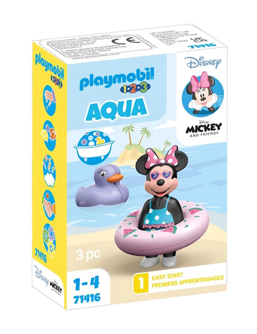 Playmobil - 1.2.3 & DISNEY VIAGEM À PRAIA DA MINNIE 71416