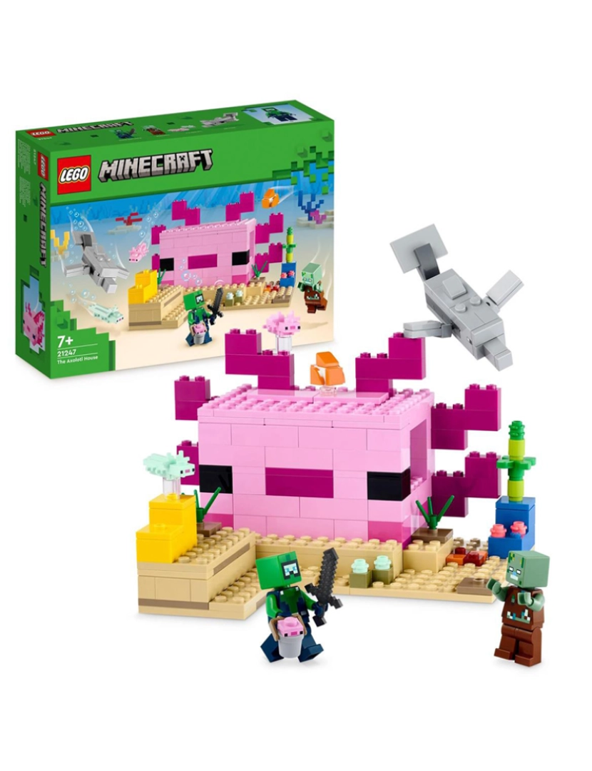 Lego - LEGO MINECRAFT A CASA DE AXOLOTL 21247