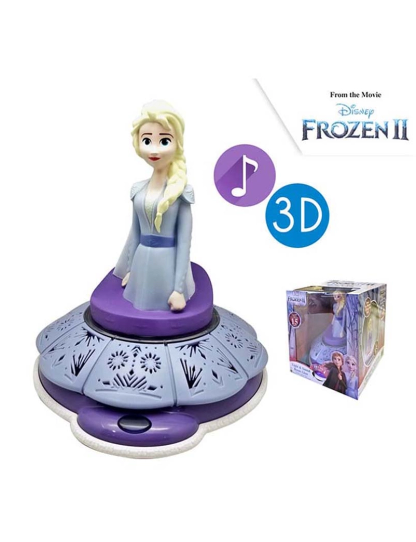 Frozen - Candeeiro 3D c/ Música Elsa TU