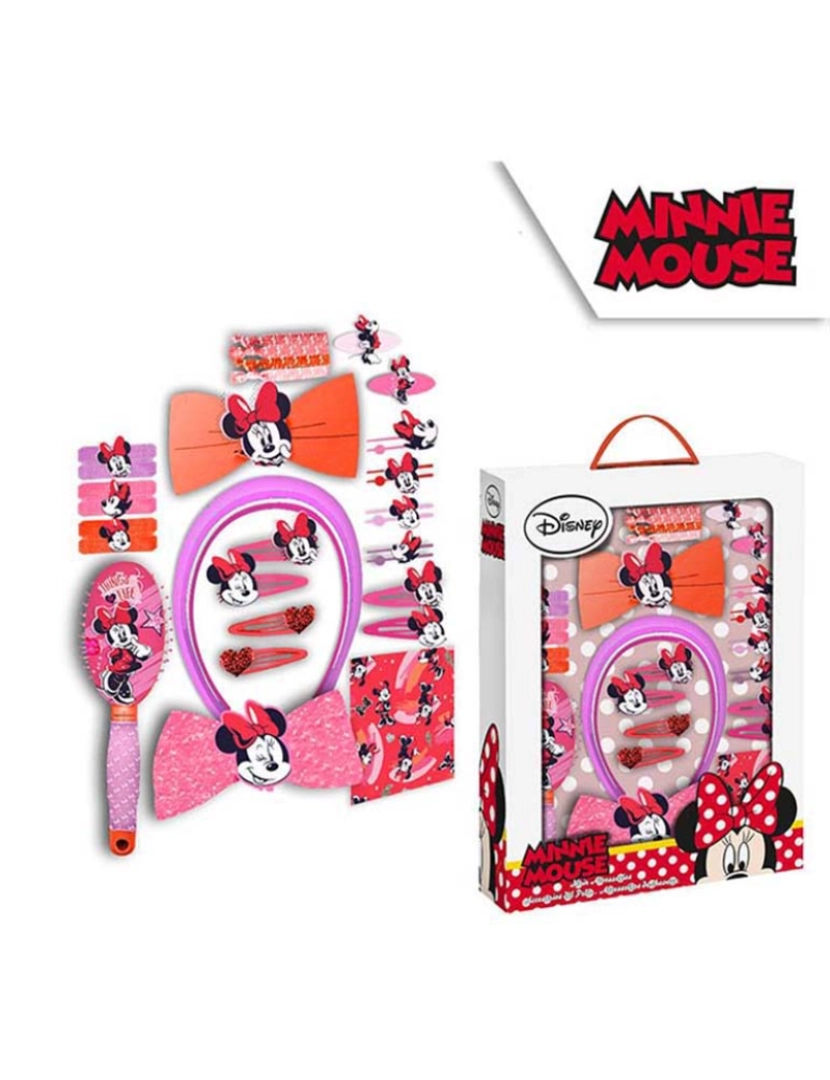 Minnie - Conj. 34pçs de Cabelo c/ Escova Minnie TU