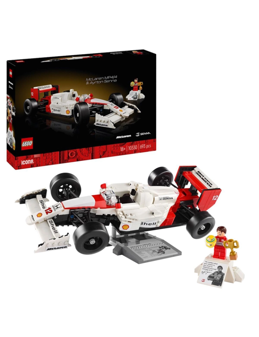 Lego - LEGO ICONS MCLAREN MP4/4 E AYRTON SENNA 10330