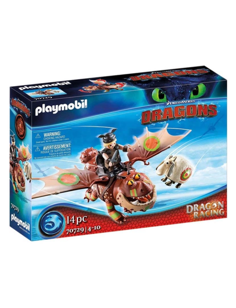 Playmobil - DRAGON RACING PERNA DE PEIXE E CARNE ALADA 70729