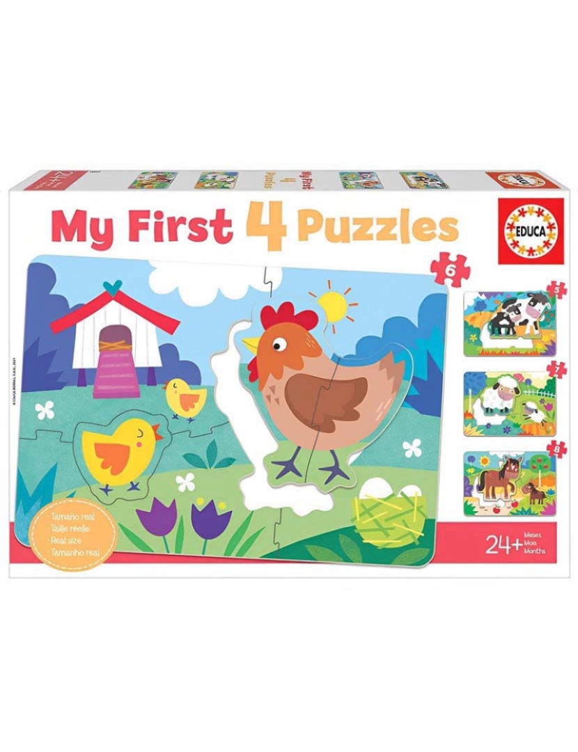 Educa - Puzzle Mães E Seus Bebés 5-6-7-8 My Firs TU