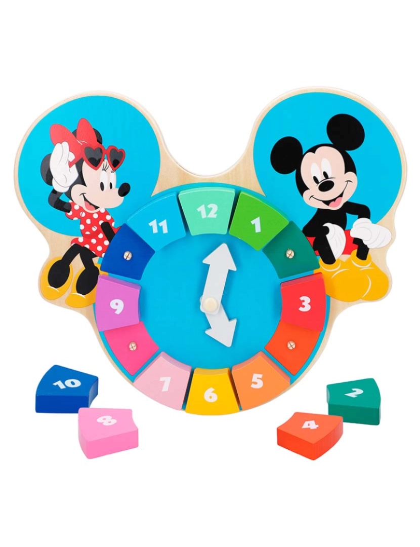 Colorbaby - Disney Relógio Puzzle Madeira D25 Cm TU