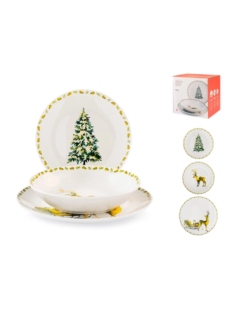 coseAcasa - Serviço de mesa Lapland Coupe 18 peças, porcelana