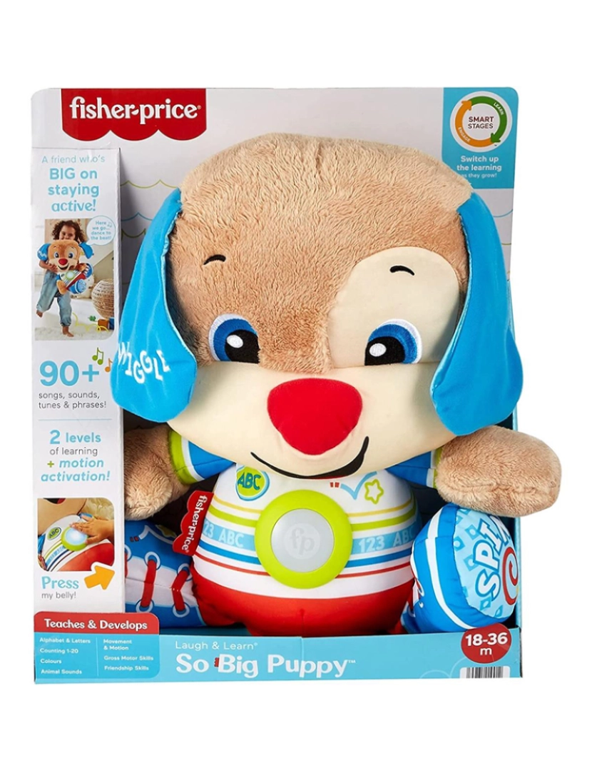 Fisher-Price - FISHER-PRICE APREN.E BRIN.CÃOZINHO PELUCHE HJF32