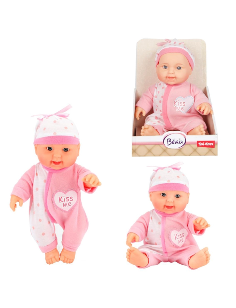 Baby Beau - BONECO BABY BEAU 22,5 CM C/ GORRO 02023A