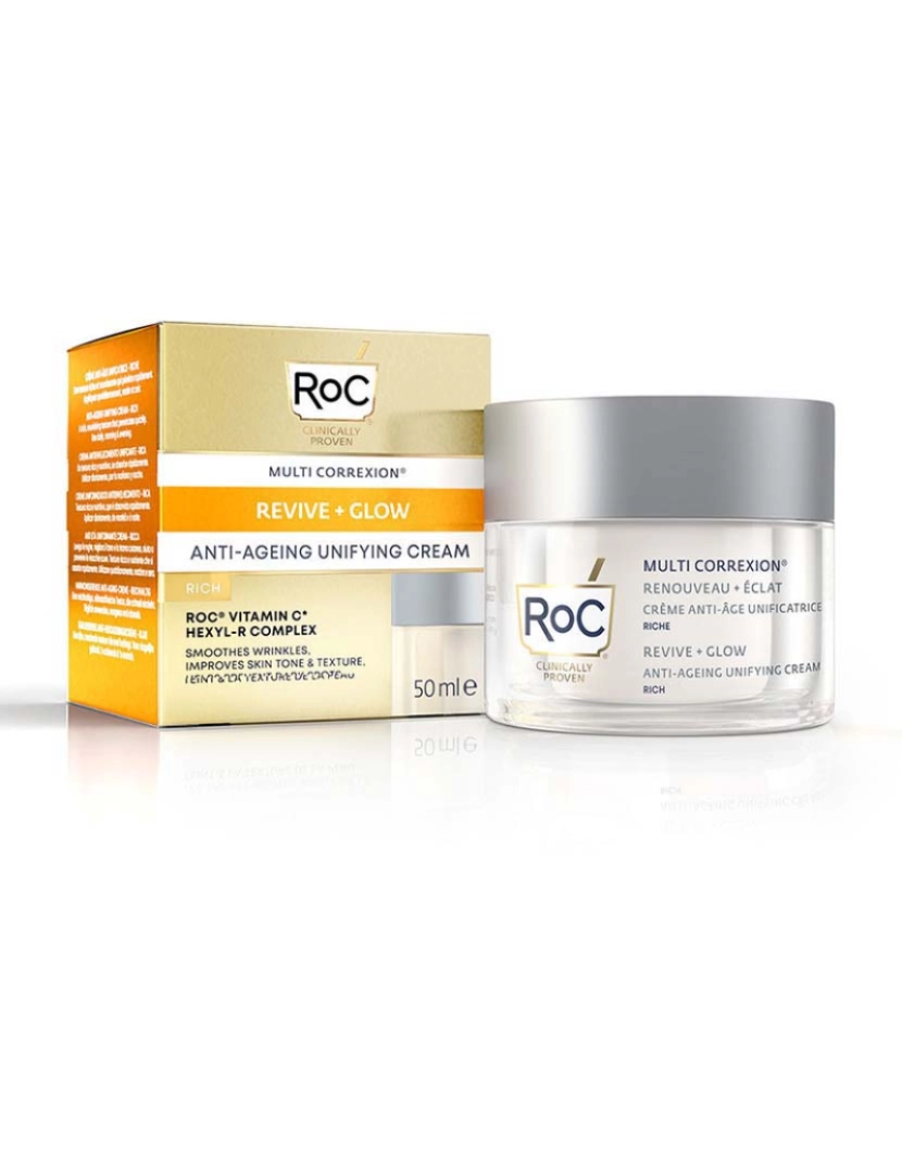 ROC - Creme de Rosto Revive + Glow 50 Ml