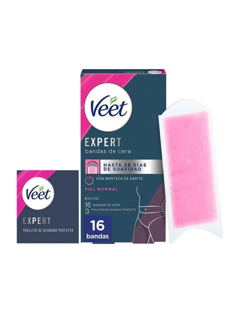 Veet - Expert Bikini Bandas De Cera Depilatorias Piel Normal 16 U