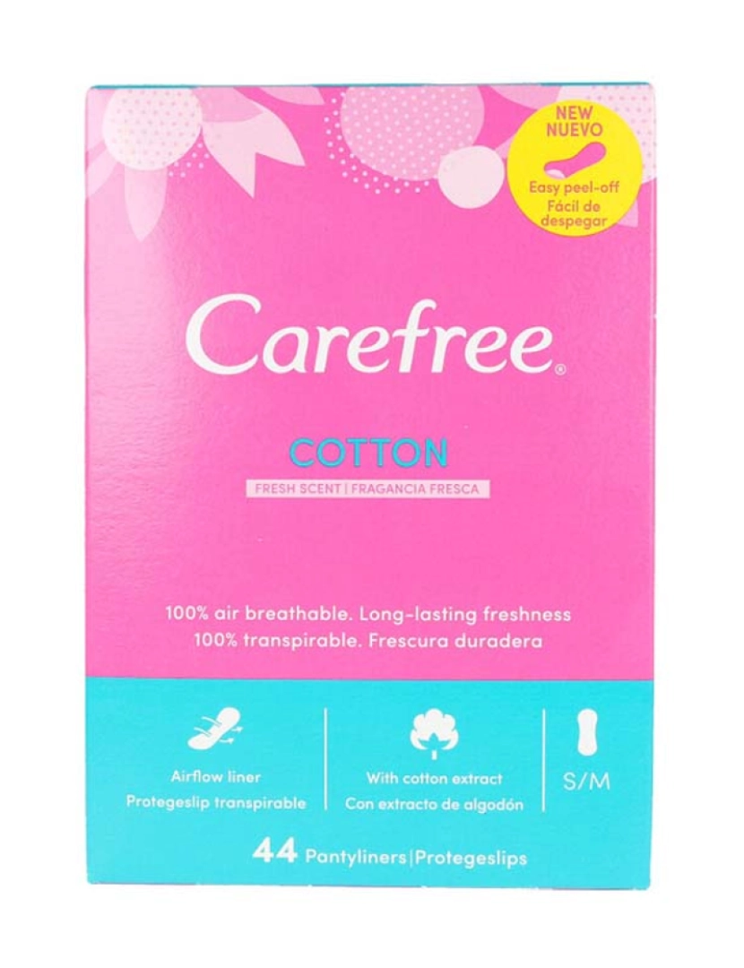 Carefree - Pensos Higiénicos Transpirável Fresh 44Uds