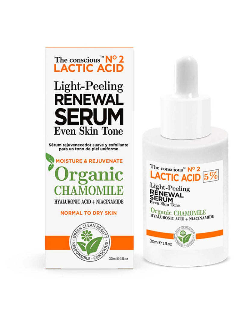 The Conscious - Lactic Acid Light Peeling Renewal Serum Organic Chamomile 30 Ml