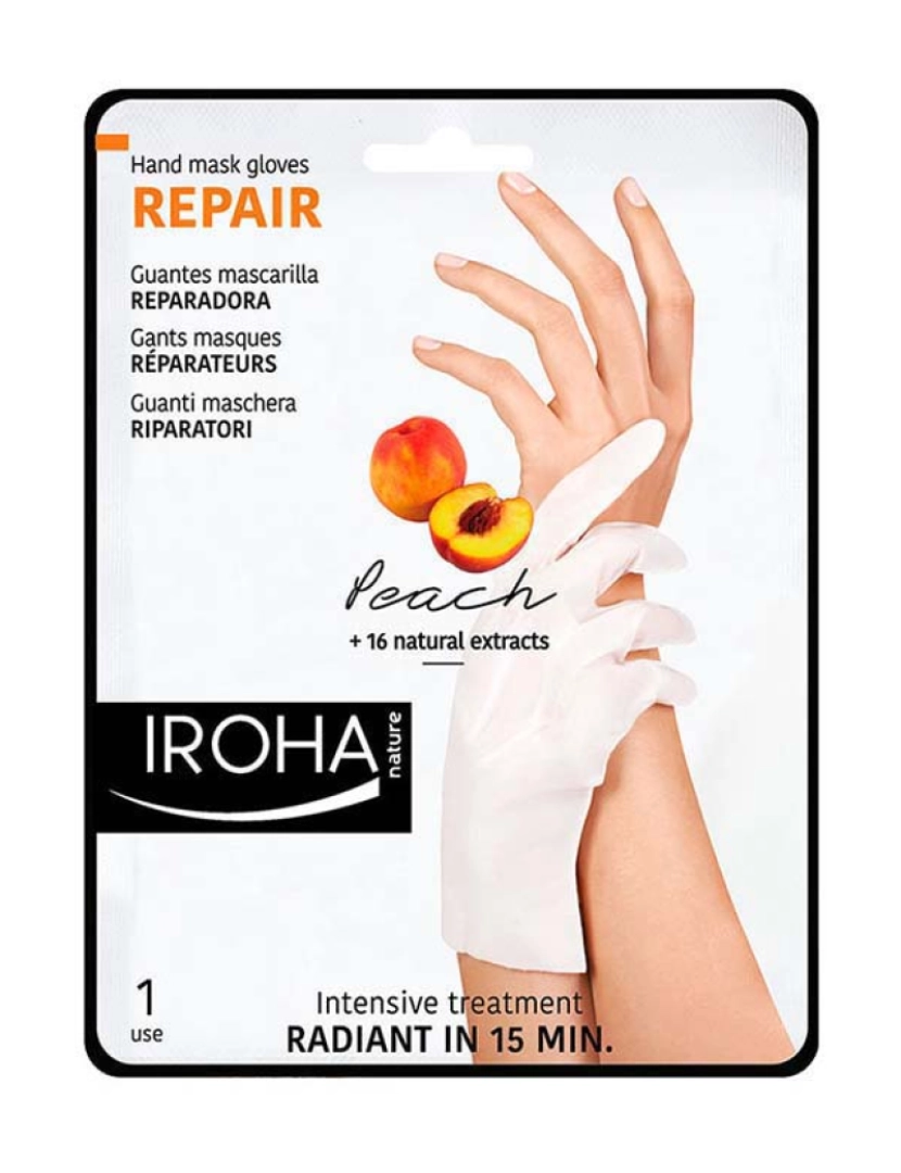 Iroha - Luvas Máscara Reparadora Mãos e Unhas Pêssego