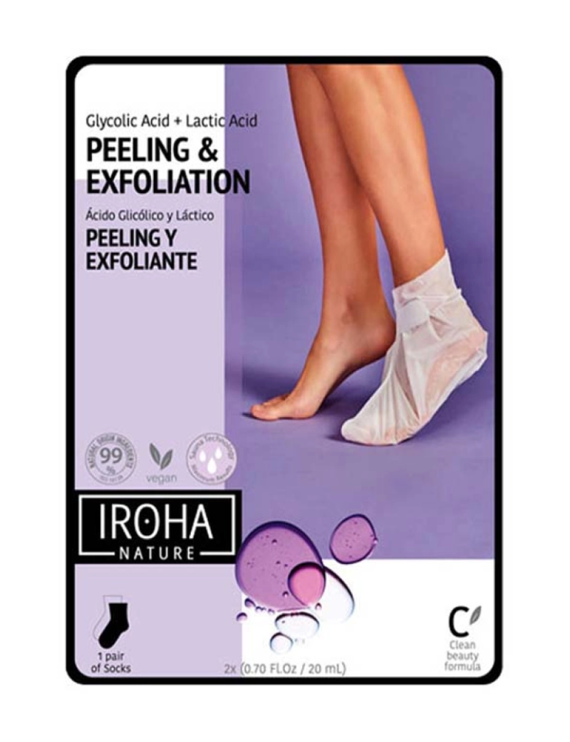 Iroha - Máscara de Pés Meias Esfoliantes Lavanda