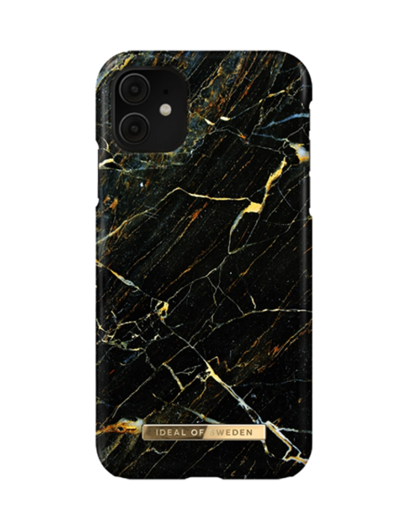 Ideal of Sweden - Capa Mármore Ideal of Sweden Fashion Port Laurent para iPhone 11 - Dourado   Preto Intenso