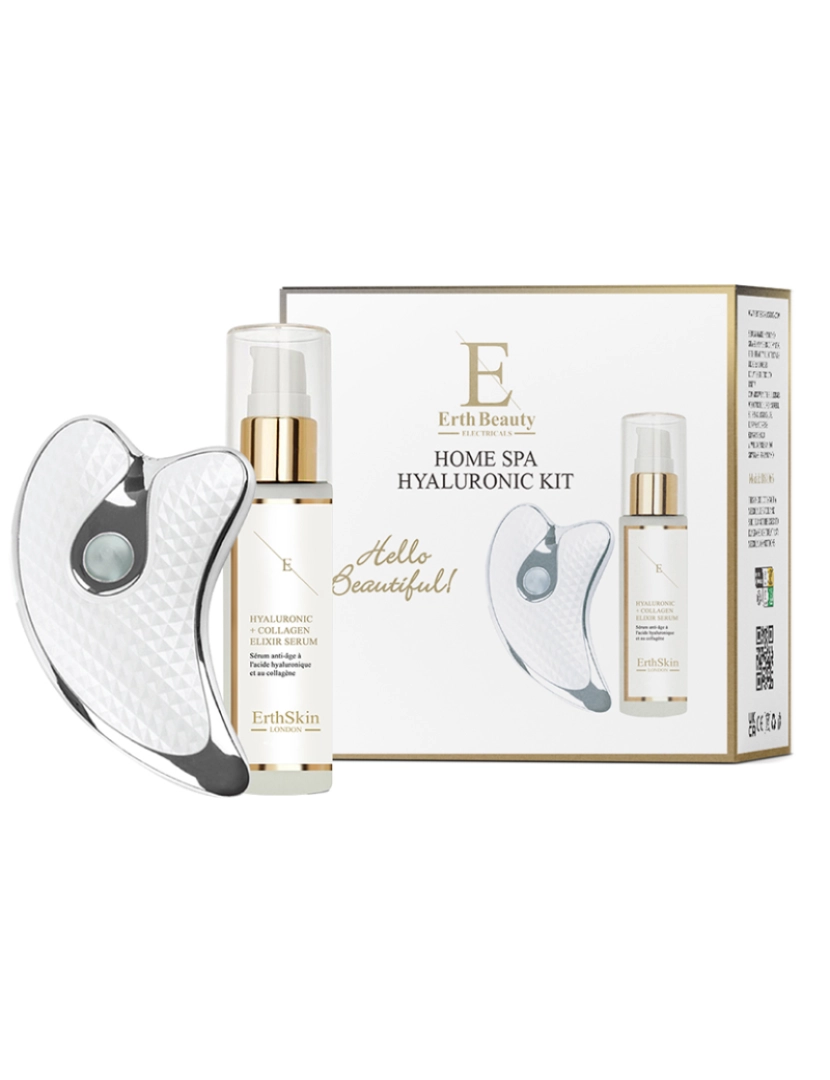 Erth Skin London - Kit hialurônico para spa doméstico (SONIC GuaSHA + soro HA)