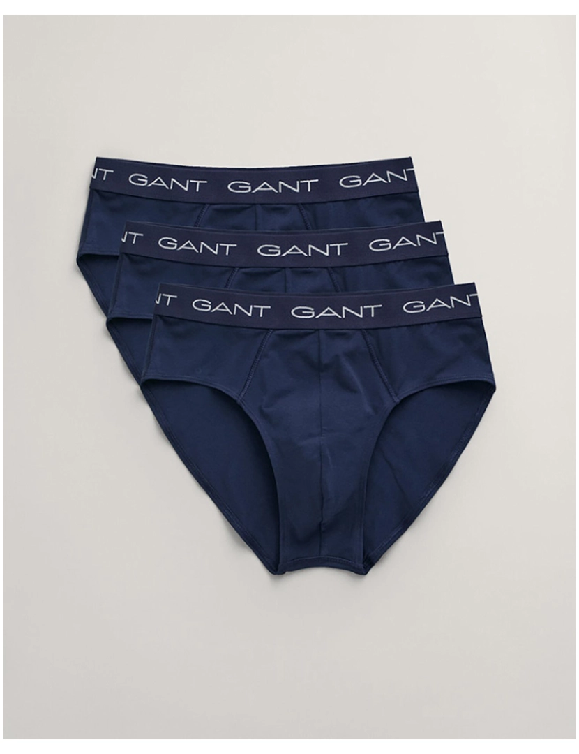 Gant - Pack 3 Cuecas De Homem Azul Marinho