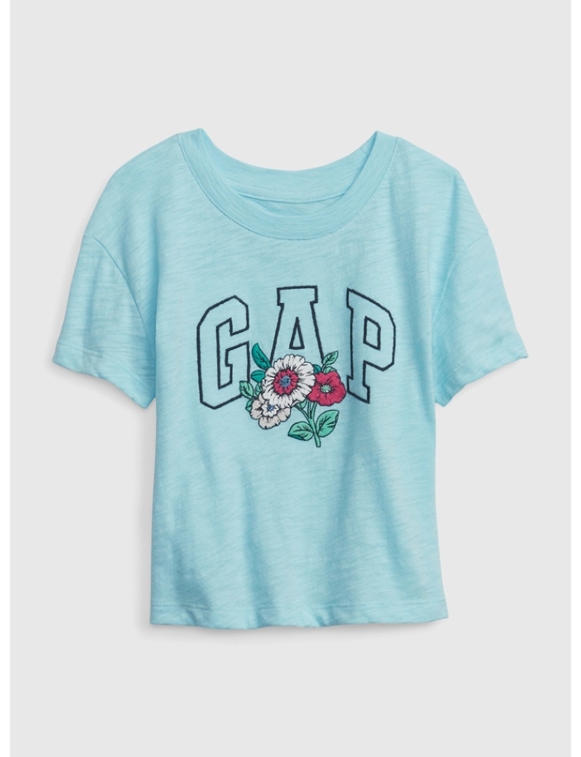 GAP - T-shirt Manga Curta Bebé Azul