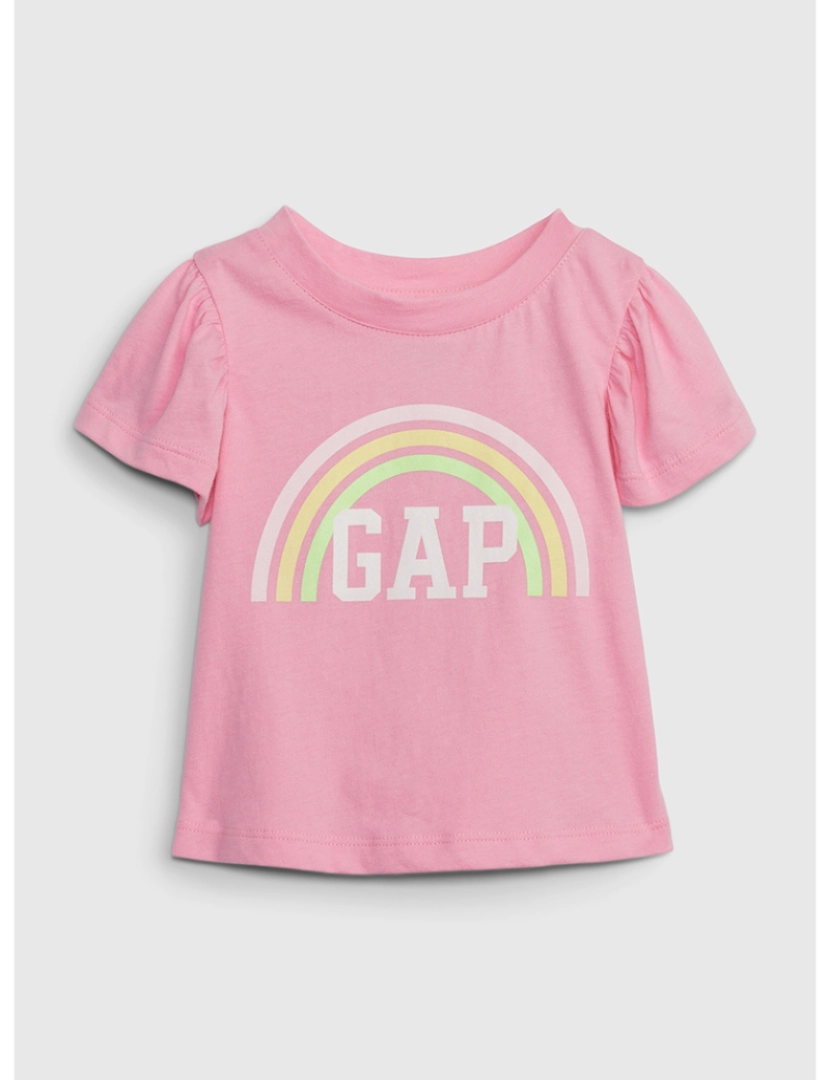 GAP - T-shirt Manga Curta Bebé Rosa