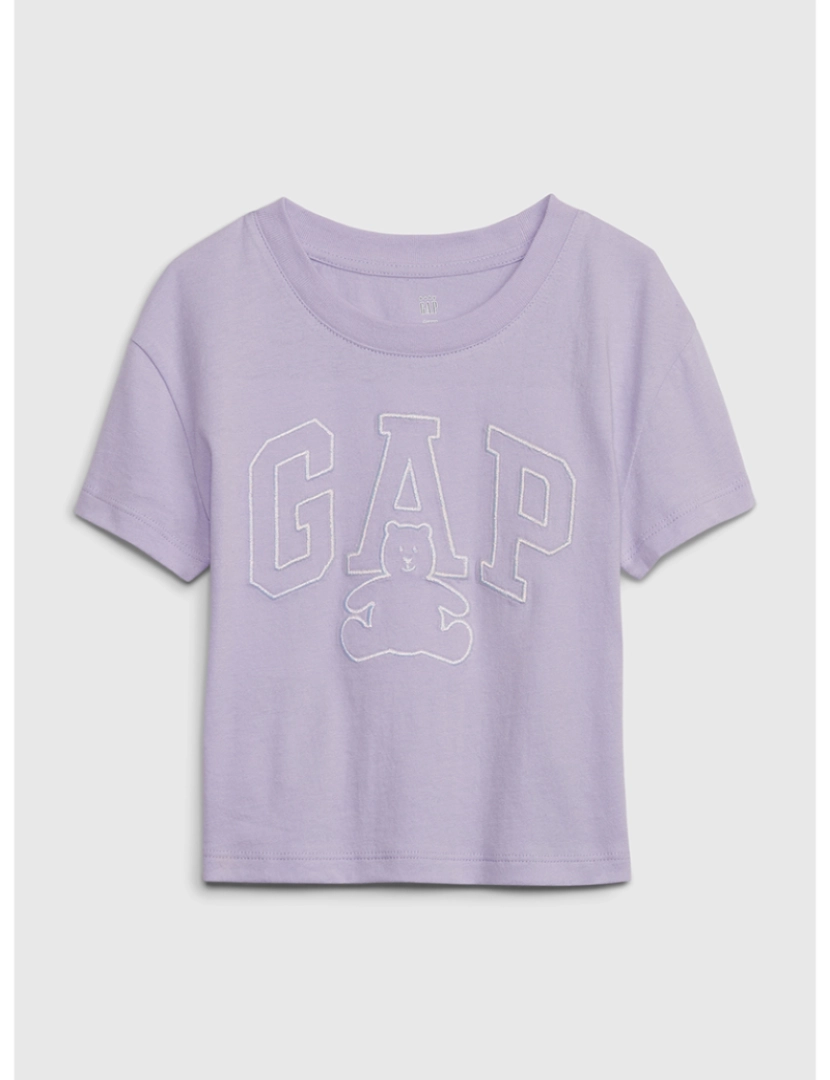 GAP - T-shirt Manga Curta Bebé Violeta