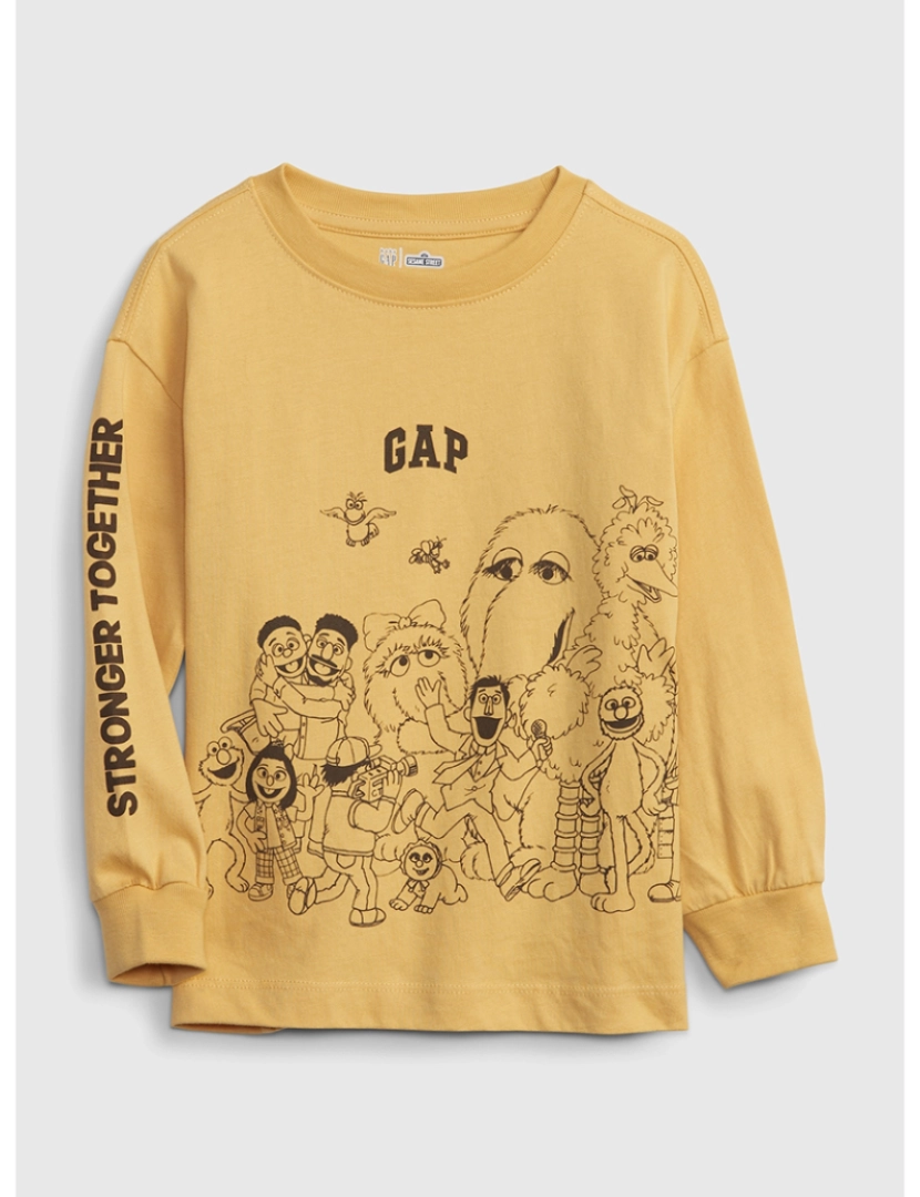 GAP - T-shirt Manga Comprida Bebé Cinza