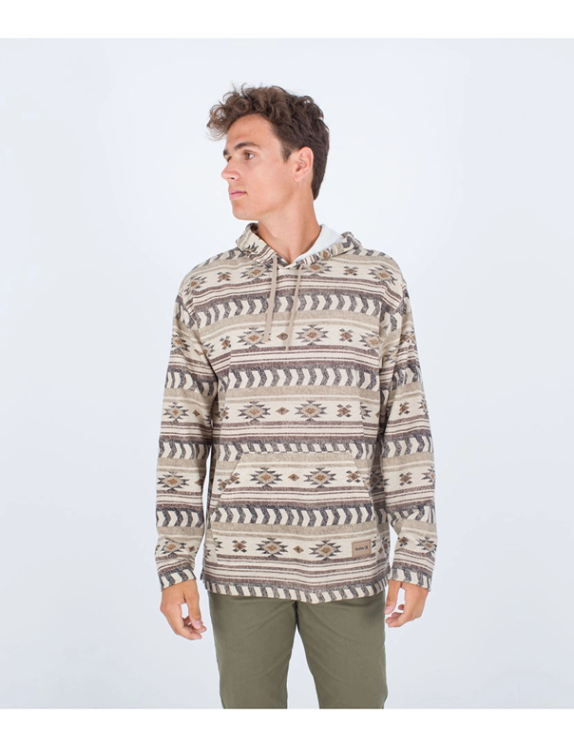 Hurley - Camisola Malha Homem Og Hooded Poncho Castanho 