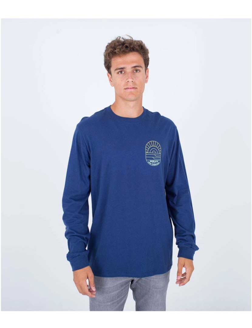 Hurley - Longsleeve Homem Evd Clean Lines Ls Azul Void 