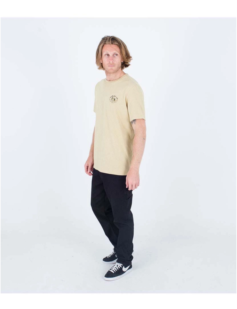 Hurley - T-Shirt Homem Evd Explr Campin Ss Maple Cream 