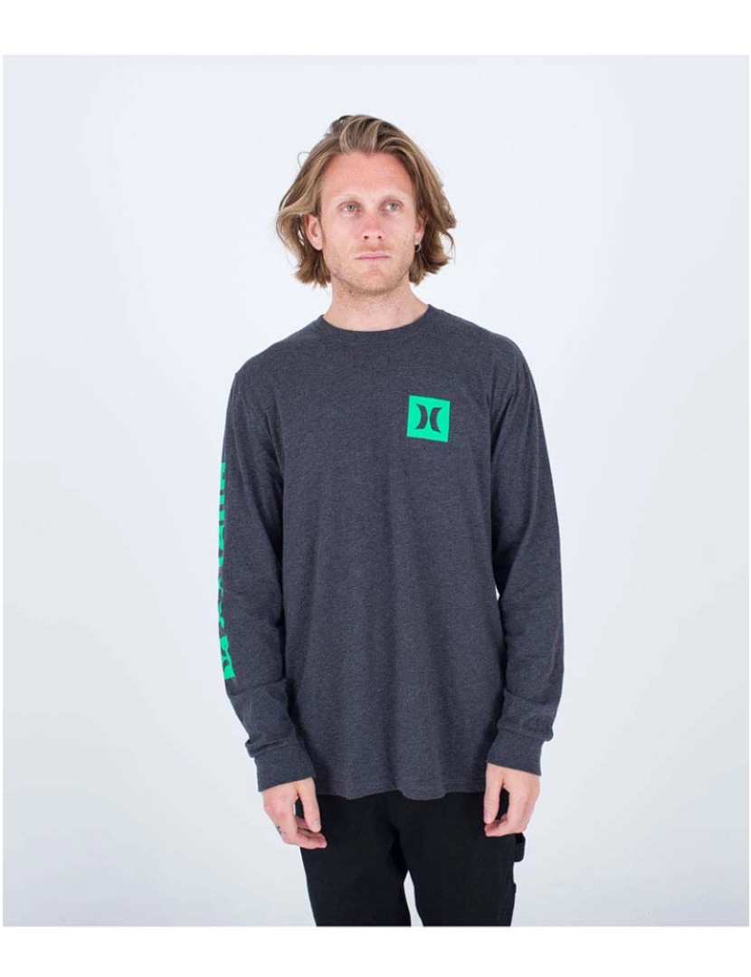 Hurley - Longsleeve Homem Evd The Box Ls Preto Heather 