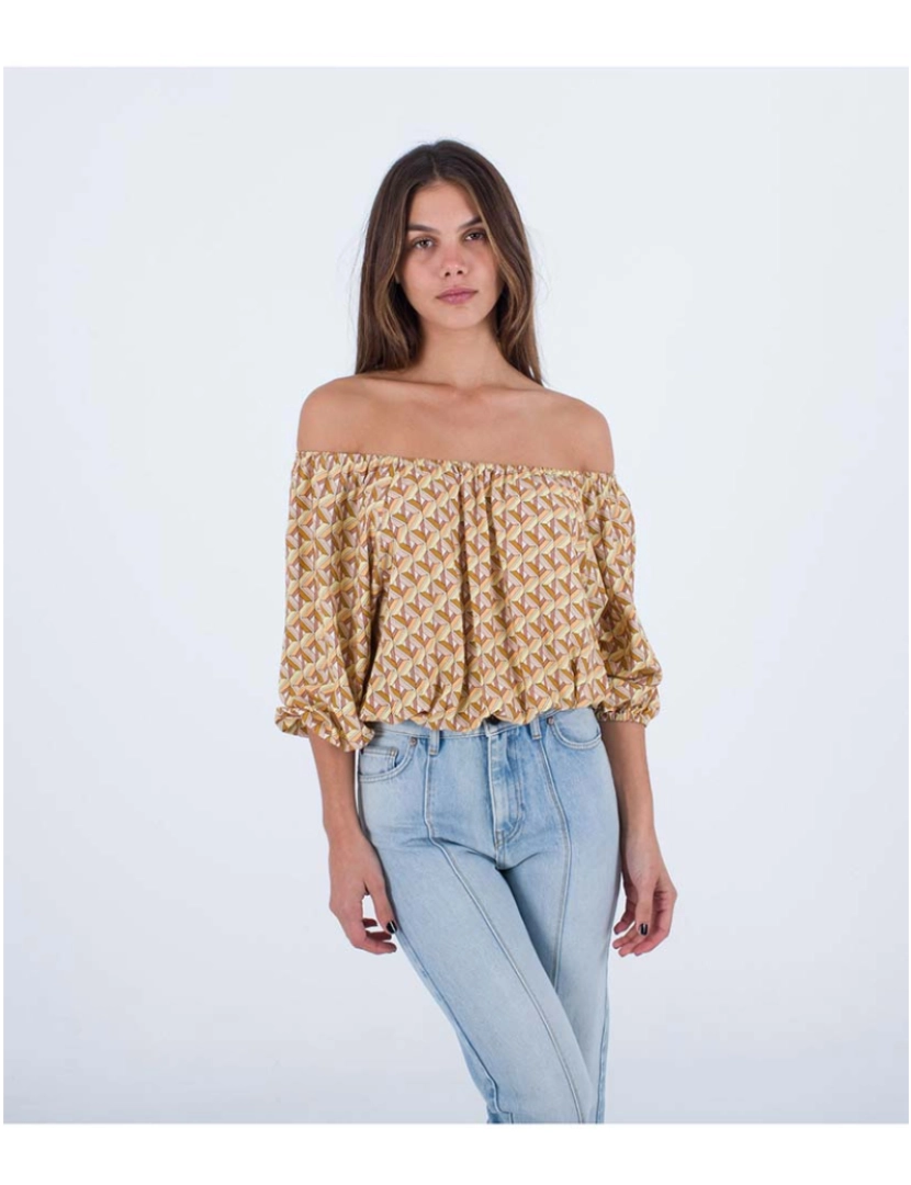 Hurley - Top Senhora City Block Off Shoulder Terracota 