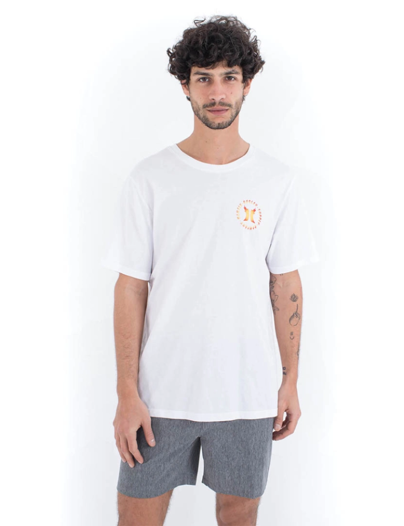 Hurley - T-Shirt EVD Hot Fire Manga Curta Homem