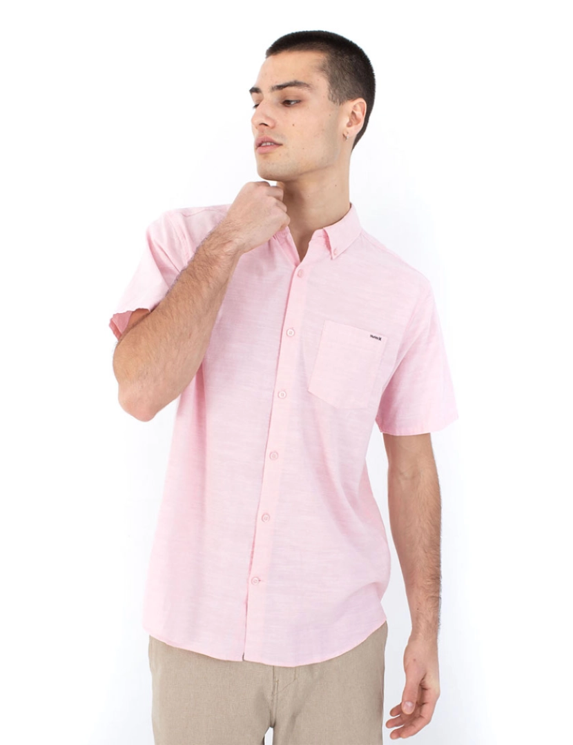 Hurley - Camisa Stretch O&O Manga Curta Homem