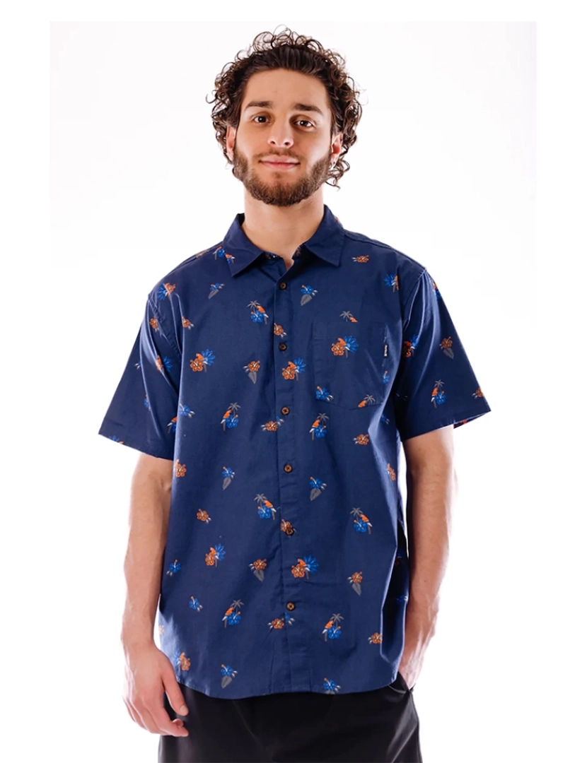 Hurley - Camisa Stretch Lido One and Only Manga Curta Homem