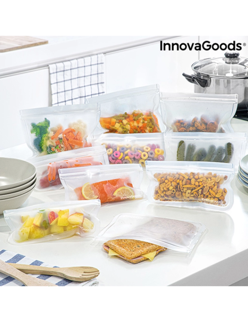 Innovagoods - Conjunto de Sacos Reutilizáveis para Alimentos Frescos InnovaGoods 10 Peças