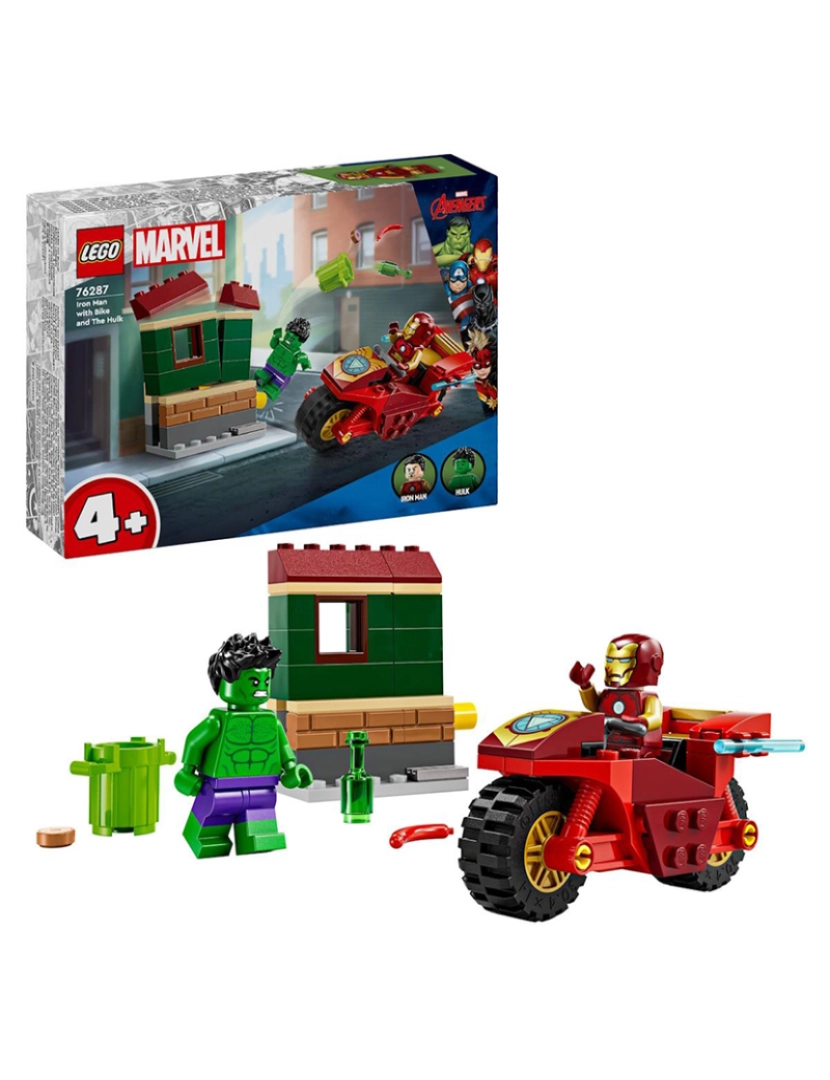 Lego - LEGO SUPER HEROES IRON MAN COM MOTA E HULK 76287