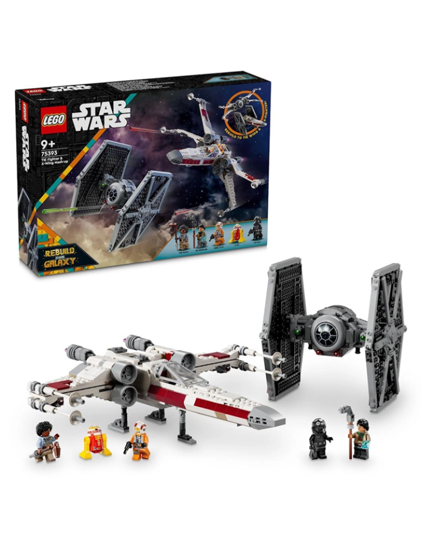 Lego - LEGO STAR WARS MISTURA DE TIE FIGHTER X-WING 75393