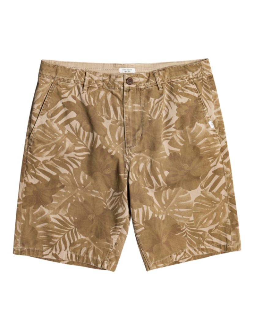 Quiksilver - Calções Homem Overdyed Aop Chino Castanho