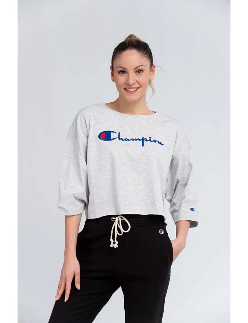 Champion - T-Shirt Senhora Cinza