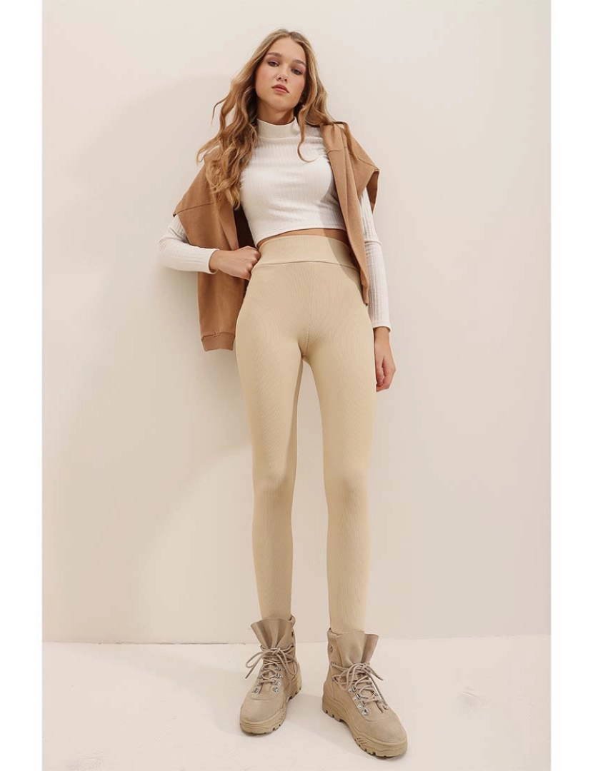 Vaggon - Leggings Beige