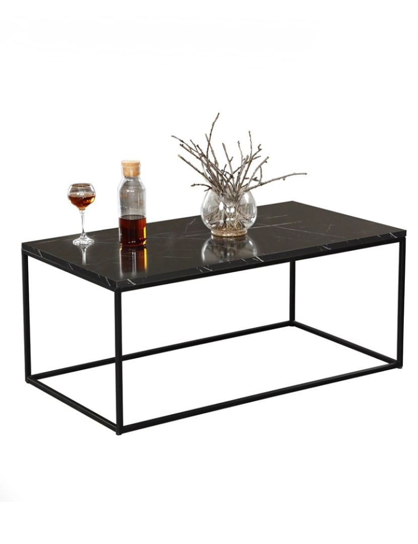 ASR - Mesa de centro Cosco Royal Preto e Branco