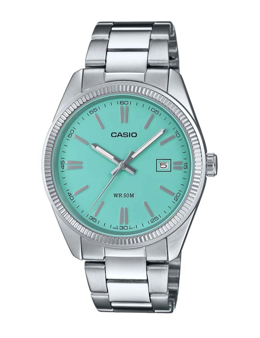 Casio - Relógio Homem Prateado e Verde