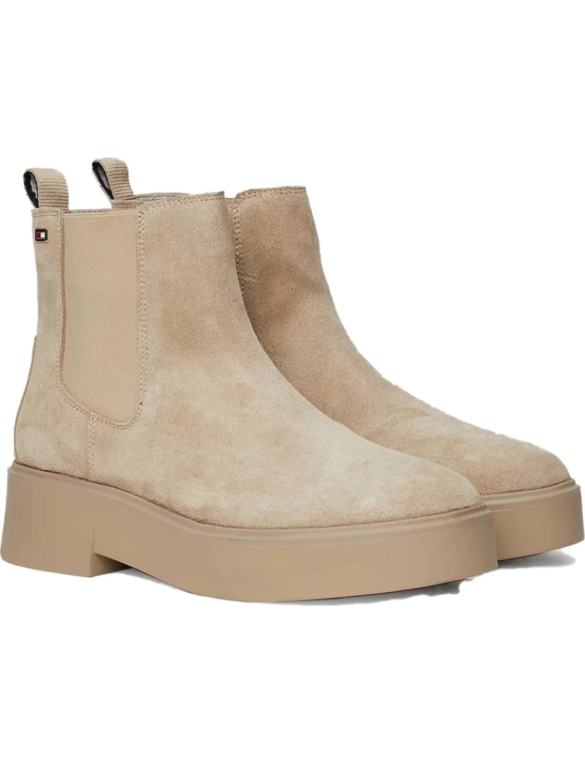 Tommy Hilfiger - Tommy Hilfiger Bege Booties Calçados Femininos