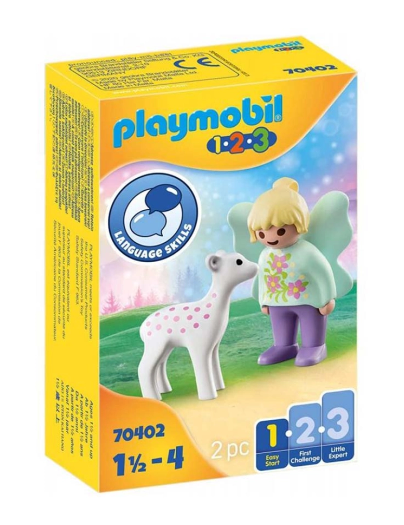 Playmobil - 1.2.3 FADA COM CERVO 70402