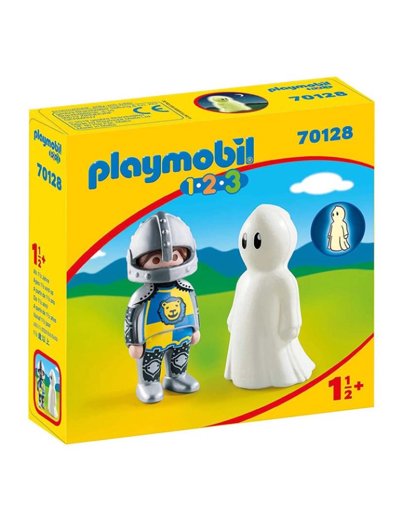 Playmobil - 1.2.3 CAVALEIRO COM FANTASMA 70128