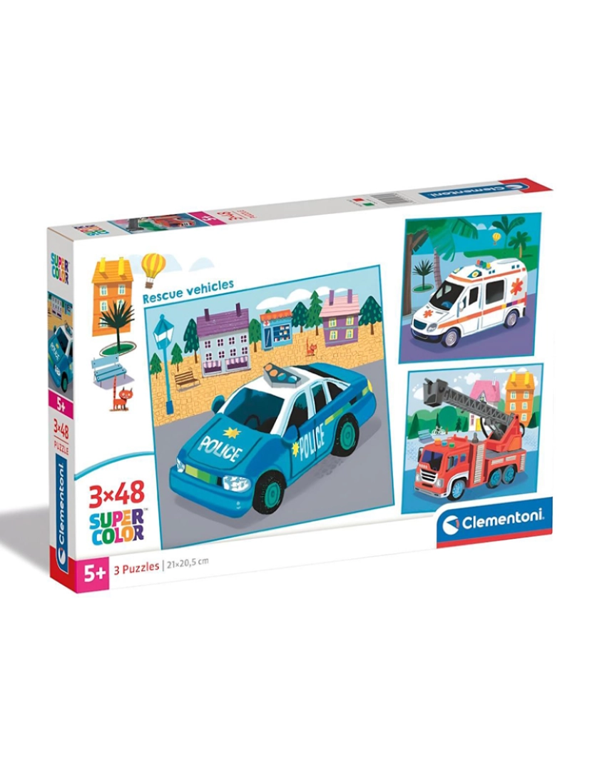 Clementoni - 3X48 RESCUE VEHICLES 25318