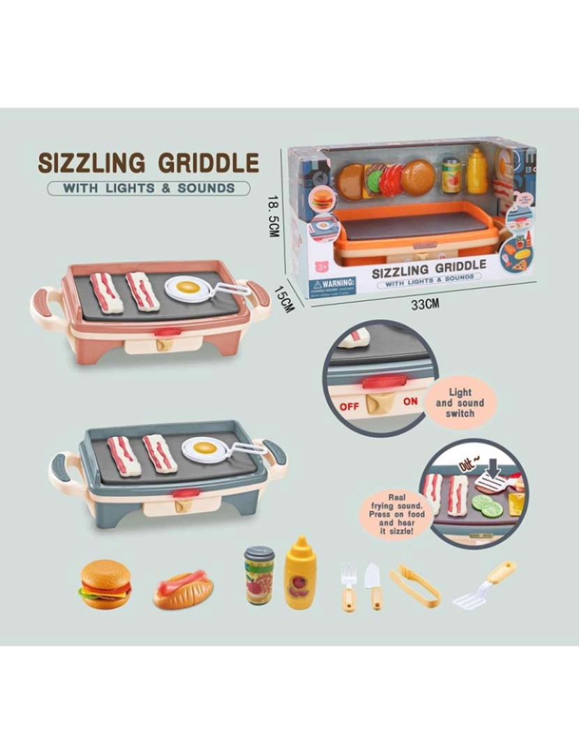 BF - Barbecue C/ Luz E Som 15 Pcs Lk1097977